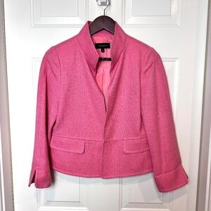 Talbots The Jackie Fit Hot Pink Tweedy Blazer Size 4